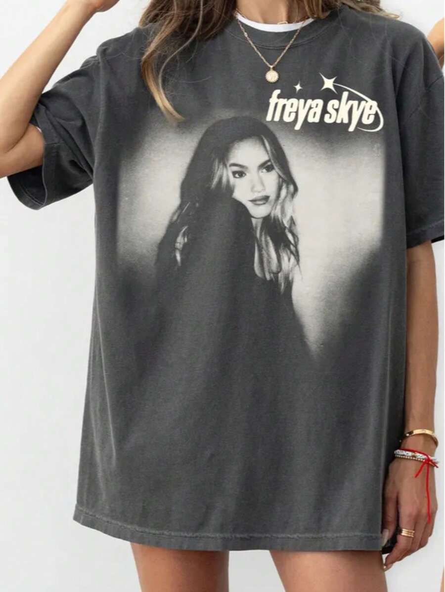 Freya Skye Stars Align Tour 2026 Shirt, Freya Skye Concert Music, Freya Skye T-Shirt, Descendants Zombies Tee, Music Lover Gift - 黑色 - 查看 1