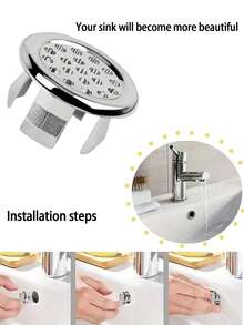 1pc/2pcs Ceramic Sink Basin, Art Basin Overflow Drain Plug Accessories, White Decorative Home Bathroom Decor, Autumn Bathroom Accessories - Multicolor - View 9