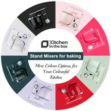 Kitchen In The Box Stand Mixer, 5QT + 4.5QT Two Bowls Electric Food Mixer, 10 Speeds Kitchen Mixer For Daily Use With Egg Whisk,Dough Hook,Flat Beater - 查看 7