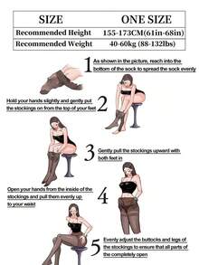 1pc Metallic Shimmer Shiny Pantyhose Women, Suitable - màu đen - Xem 3