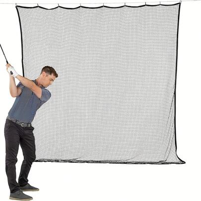 Kraftigt 10x10 fot golfträningsnät och multisportbarriär - 3 mm polyesternätförstärkta sömmar, bärbart golfträningsnät, inomhus-/utomhusträningsnät, multifunktionellt sportbarriärnät, lämpligt för riktiga golfbollar, baseboll, fotboll