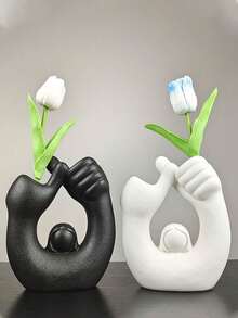 Kreative Daumen hoch Design Vase, Menschlicher Körper Blumenarrangement Vase, Hochwertige Anmutung, leicht luxuriöse Blumendekoration, einfaches Design Vase Dekoration, Zuhause Flur Weinschrank, TV-Schrank, Arbeitszimmer, Büro Schreibtisch Dekoration - Verschiedenfarbig - Übersicht 5