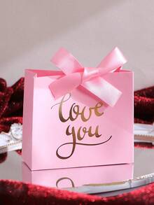 10pcs Modern Letter Pattern Paper Gift Boxes, Suitable For Parties And Valentine's Day - Multicolor - View 5