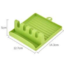 1pc Multi-Functional Silicone Pot Lid, Spoon And Spatula Holder - Multicolor - View 9