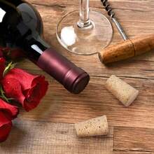 Tapones de corcho de madera cónicos, corchos de cerveza, vino, cerveza, corcho, corcho de repuesto para vino de cerveza, diámetro superior de 3/4" o 7/8", Madera, Size L:,40044694 - Lila Púrpura - Ver 2