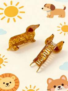 1pc Cute Animal, Ocean, Fruit, Strawberry, Cat, Dog Casual Party Acrylic Shark Claw Hair Clip, Versatile Cartoon Cat Claw Hair Clip, Popular Sweet Fruit Series Hair Clip, Animal Hair Clip Women Hair Accessories Elegant Hair Claws Fashion Claw Clip Summer Beach Vacay - Multicolor - View 10