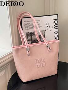 Dedoo 高品质女士大容量2026新款小众设计斜挎包女士便携式水桶包单肩包手提包 - 粉色 - 查看 10