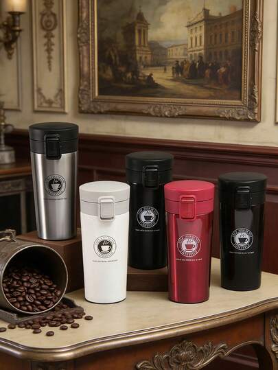 Vacuum Insulated Technology, Extra Large Capacity To Satisfy Coffee Cravings All Day, Luxurious Multi-Color Exterior Suitable For Urban Commute And Outdoor Exploration, One-Click Easy Drinking, Stainless Steel Material For Long-Lasting Temperature & Freshness Retention, Crafted For Coffee Lovers To Enjoy Rich Aroma From Morning To Night, Practical And Stylish Drinkware Option - Versatile Travel Mug, Portable Water Bottle