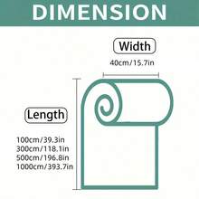 5色纯色自粘壁纸，防水防油可移除乙烯基接触纸，适用于客厅卧室墙面装饰和家具翻新 - 淺藍 - 查看 4