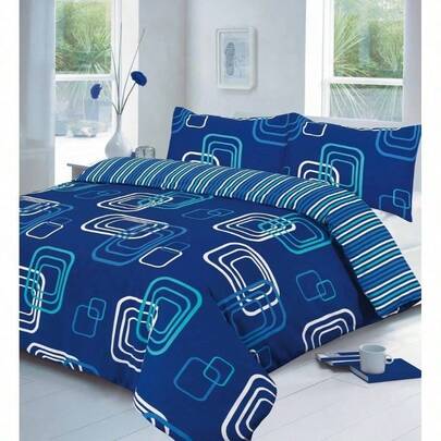 Printed Duvet Cover Set – Elegant Design Polycotton Soft Bedding With Pillowcases, Stylish & Easy Care