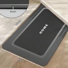 CYPNTapete para Baño Antideslizante Alfombra Absorbente de Secado Rápido para Piso de Baño Dark Grey 43 x 80 cmFashion - Gris Oscuro - Ver 5