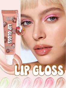 USHAS 保湿唇彩，6 种口味可选，滋养保湿，适合秋冬季唇部护理，可爱吊坠装饰，圣诞节和新年必备礼物 - #01 - 查看 4