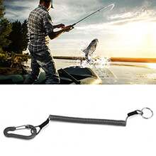 CYPNAlomejor Cordón de Pesca Resorte de  Retráctil Cuerdas en Espiral Llavero Accesorios para Alicates Herramientas de Navegación NegroFashion - 219614238 - Ver 8