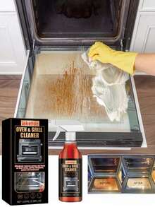 jakehoe 1瓶100毫升神奇厨房泡泡清洁剂，丰富泡沫除油喷雾，适用于空气炸锅、烤箱、微波炉和抽油烟机，去除烧焦的油脂，免冲洗清洁泡沫，家用清洁小工具