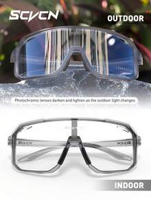 Kính đạp xe đổi màu SCVCN, kính unisex dành cho các hoạt động thể thao ngoài trời như đạp xe, xe đạp leo núi, câu cá, bóng chày, golf, chống gió, gọng kính cổ điển. - Nhiều màu - Xem 10