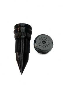 1个喷水器钥匙隐藏器，逼真的钥匙隐藏器，户外花园/庭院/草坪钥匙保险箱，可轻松插入花园/草坪下方。 - 黑色 - 查看 5