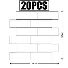 20pcs 3D Glossy Subway Tile Texture Self-Adhesive Wall Stickers, Wallpaper, Wall Decals, Vinyl Stickers For Home Decor, Spring Decorations, Kitchen Decor, Gifts For Birthday, Graduation - Multicolor - View 12