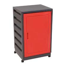 CYPNItalhome Mueble De Plástico En Color Negro Rojo con 3 Repisas Cajonera Organizador Multiusos con Ruedas ArnoFashion - 219934571 - Ver 5