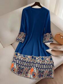 春夏秋季梭织连衣裙，优雅迷人的中东风情，适合度假、休闲、约会、旅行等场合。 - 彩色 - 查看 2