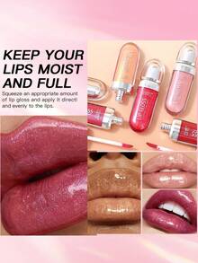 USHAS Shimmering Pearl Gloss Lip Gloss, Nourishing & Smooth Texture Mirror Finish Lip Tint, Long-Lasting & Easy To Apply, Quick-Drying & Non-Sticky, Sparkling Liquid Lipstick, Suitable For Party, Holiday And Daily Makeup, Christmas, Valentine's Day Gift - #04 - View 5