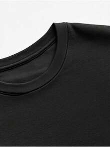 Divertida camiseta infantil estampada en tejido de algodón suave, manga corta y cuello redondo. El regalo perfecto del verano. Para niños y niñas, camisetas de verano imprescindibles, camisetas de manga corta para adolescentes - Negro - Ver 5