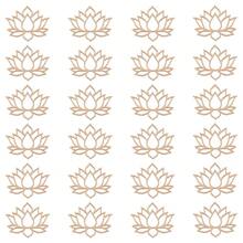 12/24件套复古木质镂空莲花挂饰 - 配10米麻绳，可DIY彩绘，手工木质莲花摆件，适用于婚礼、新年和派对墙面装饰