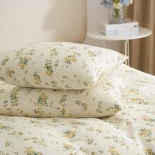 Yellow Botanical Floral Duvet Cover Queen Chic Garden Bedding Sets Cotton Aesthetic Comforter Vintage Flower  Women Cottagre Set Variant 5 - A# 黃色花卉 - 查看 4