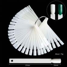 一套50片扇形指甲油练习贴片，指甲油颜色展示板 - 彩色 - 查看 11