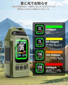 一酸化炭素チェッカー 日本製センサー搭載【340時間連続作動】 4in1 CO濃度/湿度/温度検知 緊急照明機能 充電式 磁石付き 一酸化炭素検知器 COアラーム テント用 一酸化炭素中毒防止 一酸化炭素測定器 100dB大音量 消音機能付き キャンプ/車中泊/家庭用 日本語説明書付き - 1 - チェックする 5