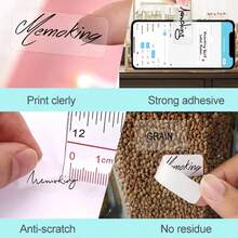 12x40mm Transparent Thermal Label Tape Roll Self-Adhesive Waterproof Printable Name Sticker Paper Jar Cable Sort Tag For D30 P15 - Multicolor - View 4