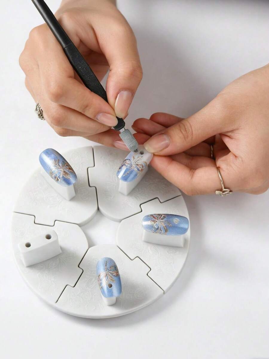 美甲笔尖收纳架，可拆卸练习支架，初学者美甲展示架，美甲练习架，美容工具 - 彩色 - 查看 1