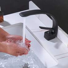 1 st. modern badrumsblandare med ett hål, mattsvart massiv mässingsblandare, unik badrumsblandare - Multifärgad - Visa 11