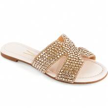 Vizzano Flat Sandal H Track Rhinestone Rhinestone Original - Trắng TẮT - Xem 2