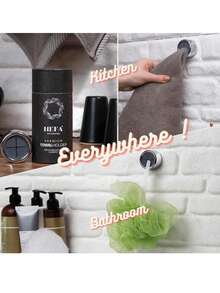 HEFA Ganchos para toallas, Regalo de Navidad, organización de cocina, gancho para toallas de cocina, accesorios de cocina (Cromado, Paquete de 4) - Gris Oscuro - Ver 5