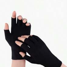 Fingerless Sunscreen Gloves, Lightweight Breathable Anti-Slip Touchscreen Gloves For Driving, Cycling, Summer - White - View 1
