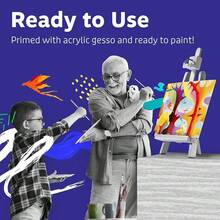 Canvases For Painting 12 Packs - 8 X 10" Blank Canvas 1OO% Cotton Painting Canvas Panels For Acrylic, Oil & Watercolor Paint For Canvas Painting - 8x10吋-12件裝 - 查看 7