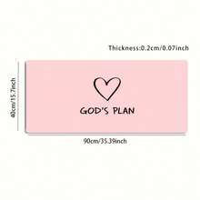 1 Large Gaming Mouse Pad With Pink Heart Minimalist Art Design, Non-Slip Washable Rubber Base, Extra-Large Desk Mat For Office Accessories, Computer Decor, Stain-Resistant Gaming Mouse Pad, Ideal Gift For Gamers - Extended Desk Mat, Stylish Office - Pink - View 13