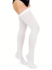 1/2/3 đôi tất cao đến đùi bằng nhung trắng, tất mỏng gợi cảm phong cách trường JK, tất cao ôm sát đa năng, thích hợp để mặc hàng ngày làm quà tặng Giáng sinh - trắng - Xem 11