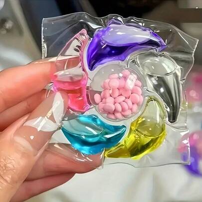 100 Pieces 6-In-1 Laundry Detergent Capsules, Concentrated Laundry Liquid, Lavender/Camellia Scent, Aromatic Laundry Detergent, Powerful Stain Removal And Color Protection