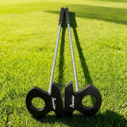 WUDAY Golf Black Putter, Left/Right Hand Available - Zero Torque, Eccentric Grip, CNC Milled Face, Low Center Of Gravity, Directional Stability, Alignment Line, Suitable For Golfers Of All Genders