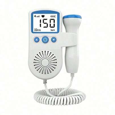 Fetal Baby Doppler With Doppler Gel, Baby Heart Monitor Doppler, Mini Doppler, Detect And Display Fetal Heart Rate For Home Use, Larger LED Display