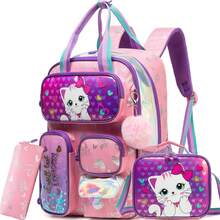 Cute Backpack For Girls Kids Backpack Set 3PCS With Lunch Box And Pencil Case School Bookbag Lightweight And Durable Back To School - Girls School Bag SET - View 10