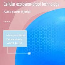 1pc Super Soft Pilates Ball - Non-Slip Fitness Ball, Heavy Duty Exercise Ball, Suitable For Core Training, Yoga, Stability Training, Pilates, Home Gym - Non-Slip Surface, Durable And Stable - Suitable For Beginners And Advanced Users - Perfect Gift For Fitness Enthusiasts (Purple/Blue/Black) - Multicolor - View 6