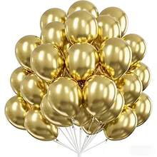 20pcs 10-Inch Chrome Metal Balloons Set, Metal Balloons For Anniversary, Wedding, Birthday Party Decor, Halloween, Christmas Decor, Floating Party Latex Balloons - Multicolor - View 16