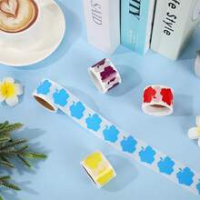 400Pcs Hibiscus Flower Tanning Sunbathing Stickers Red Yellow Blue Purple Floral Se- Adhesive Body Decals For Summer Beach Hawaiian Tropical Luau Salon Party Supplies - 芙蓉花 - 查看 4