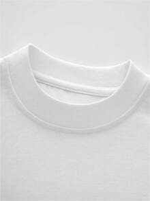 Call Me If You Get Lost Graphic Casual Soft Short Sleeve Pure Cotton 220gsm T - Shirt - 白色 - 查看 3