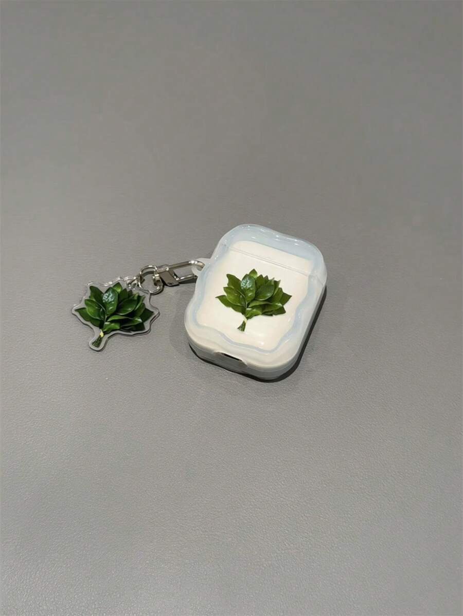 Creative & Minimalist Grapefruit Leaf Earphone Protective Case, Suitable Compatible With Apple 1/2/3/4/Pro/Pro2(Nd)/Pro(3rd) - Clear - View 1