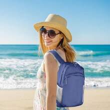 35L Waterproof Backpack Beach Foldable Lightweight Dry Wet Split HiFKing Backpack Men Women Dark Blue - Màu xanh da trời - Xem 3