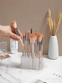 26-Hole Transparent Acrylic Nail Art Pen Organizer, Makeup Brush Holder, Nail Art Tools Storage Box - Multicolor - View 4