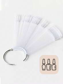 200pcs Transparent Nail Polish Color Card Set - Oval Nail Sticks With Display Ring, Reusable Gel Nail Polish Color Practice Tool, Suitable For Home, Nail Salon And Professional Nail Art, Nail Care, Back To School Season - Clear - View 6